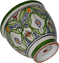 Load image into Gallery viewer, Handcrafted Moroccan Ceramic Planter with Drainage Hole - Multicolor Elegance
