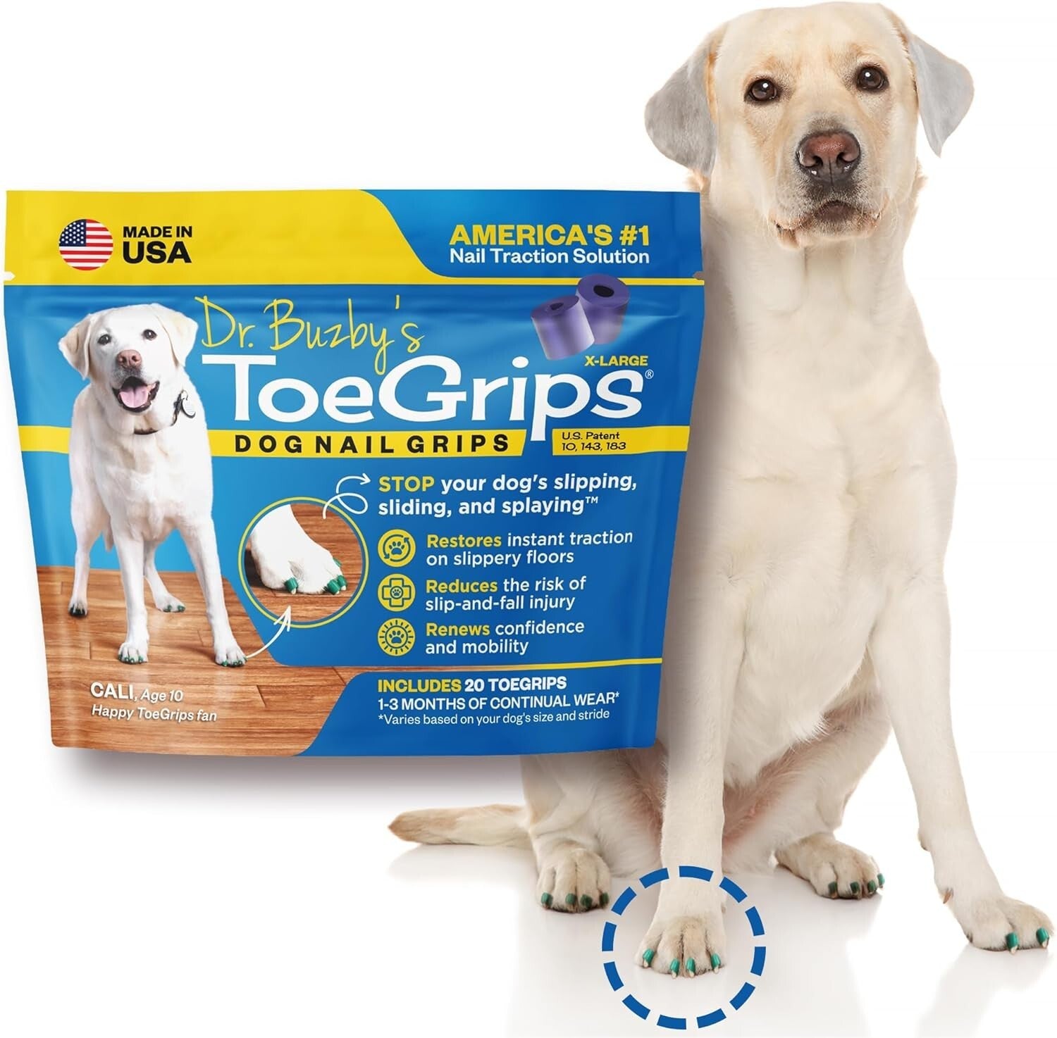 Veterinarian Recommended Dog Traction Grips - Perfect for Senior & Large Dogs