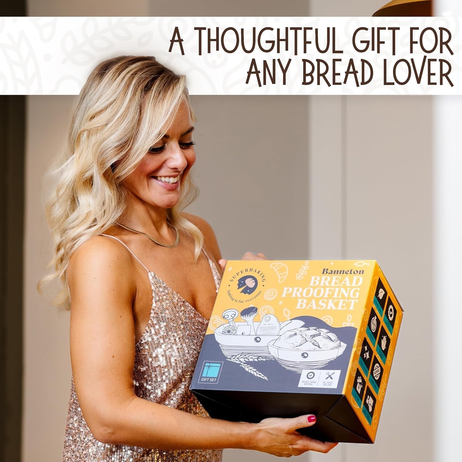 Artisan Bread Baking Gift Set: Non-Stick Round & Oval Bannetons for Sourdough