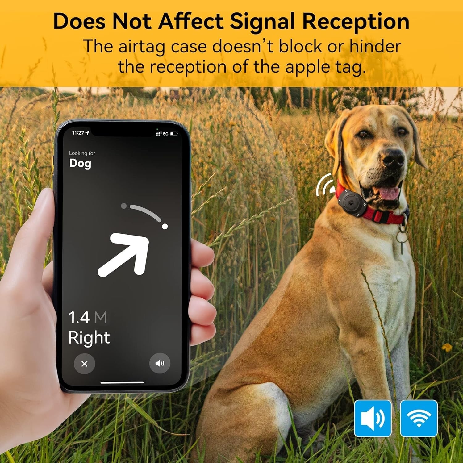 Waterproof Airtag Dog Collar Holder - Ultra-Durable Metal Back Plate 4 Pack