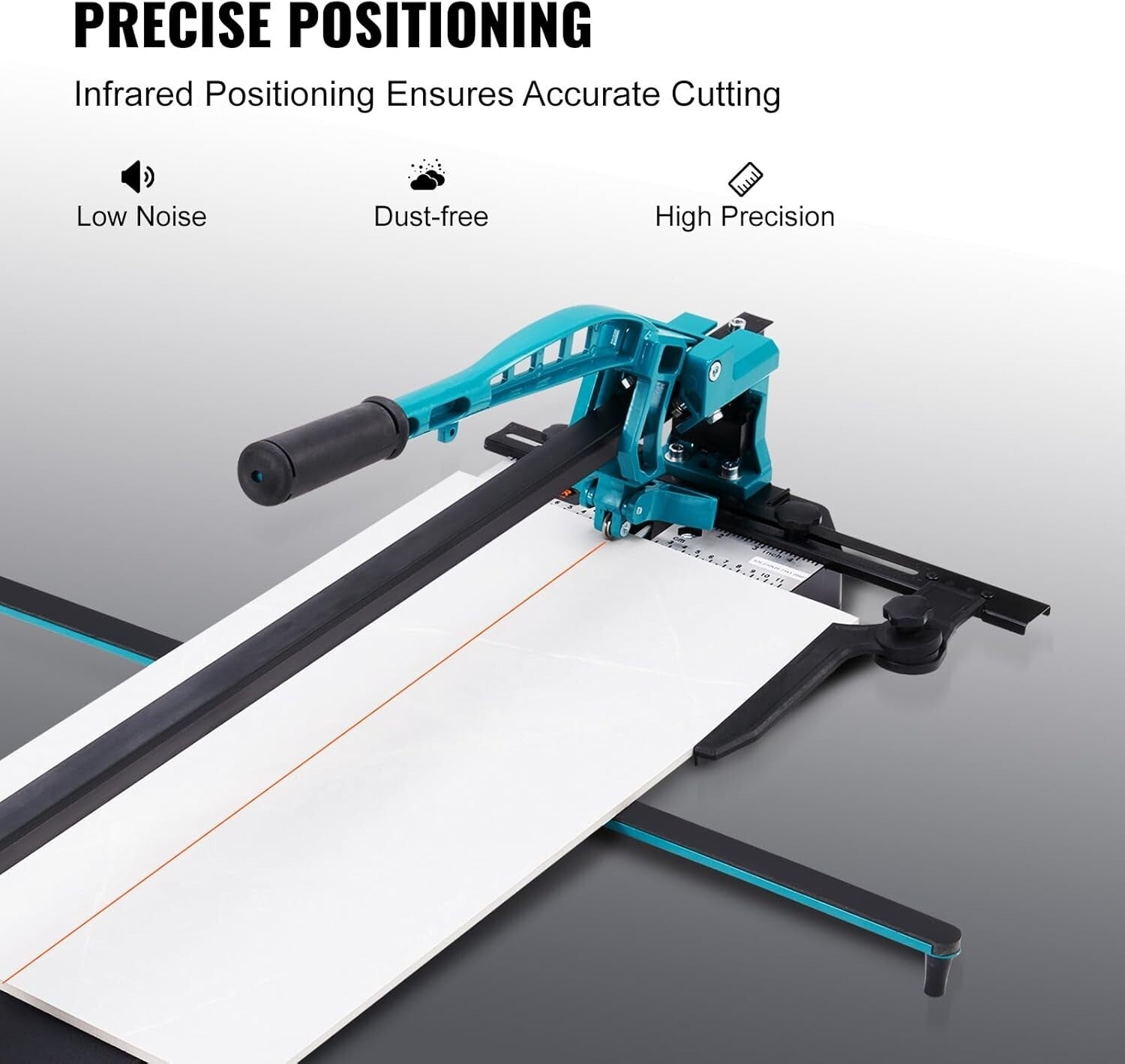 Professional Grade 40-Inch Tile Cutter with Adjustable Rulers - Ergonomic Design