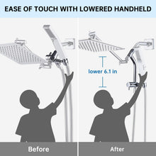 Load image into Gallery viewer, Universal 3-Way Shower Diverter with Low Handheld Holder - Glossy Chrome Design