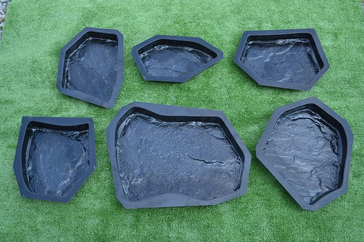 Reusable Plastic Molds for Garden Pathways - Create Custom Flagstone Designs