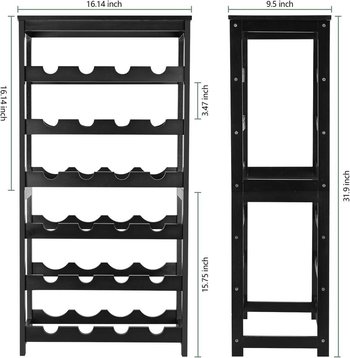 Versatile 6-Tier 24-Bottle Wine Rack: Perfect for Home Bars and Dining Rooms