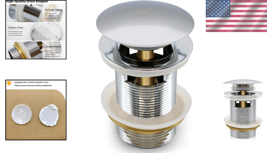 Durable Chrome Pop-up Drain Stopper for Easy Installation - Bath Essential
