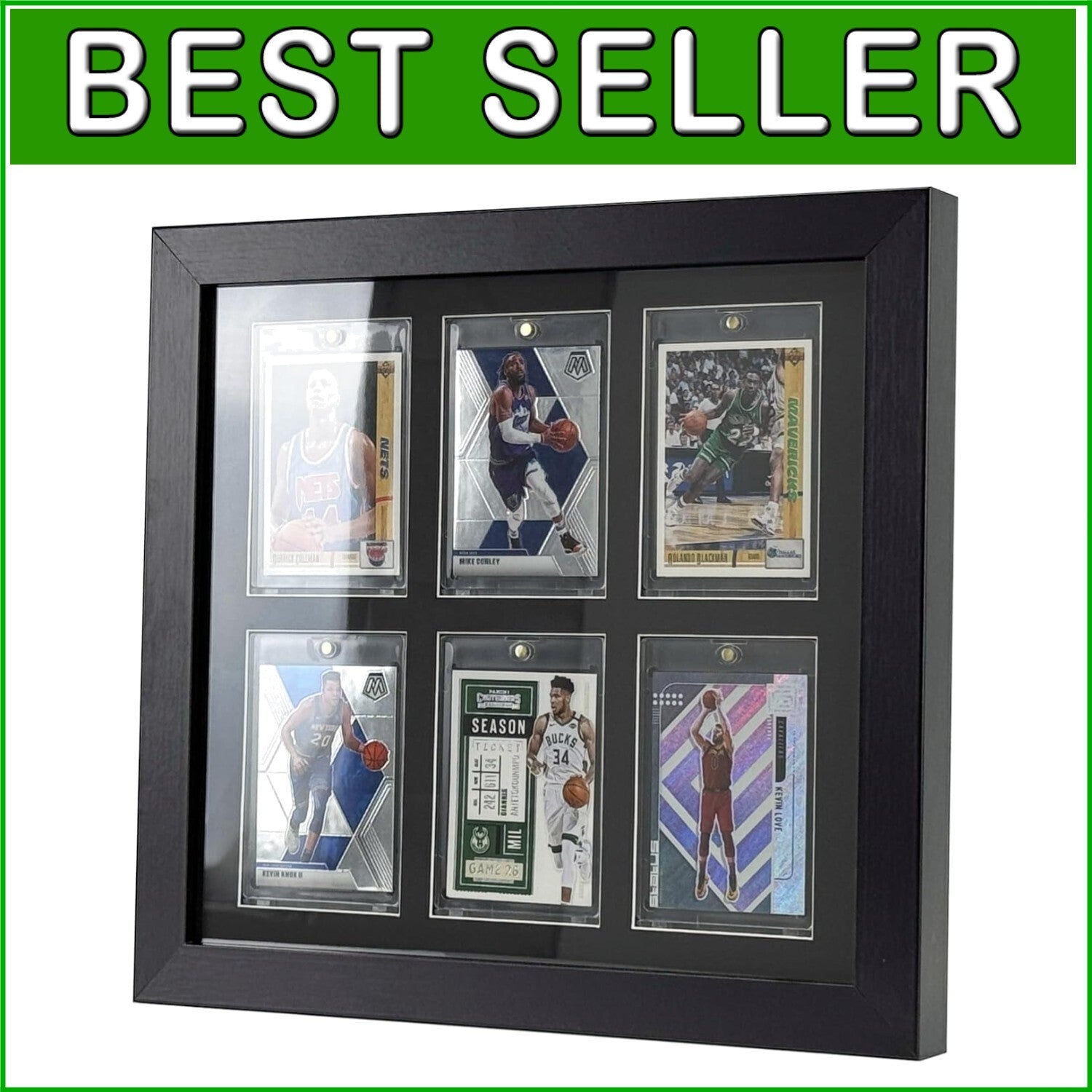 Elegant 6-Card Wall Frame for Trading Cards - Easy Assembly, No Tools Required