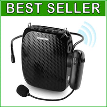 Load image into Gallery viewer, 10W Teacher Voice Amplifier with UHF Wireless &amp; Wired Microphones for Classrooms
