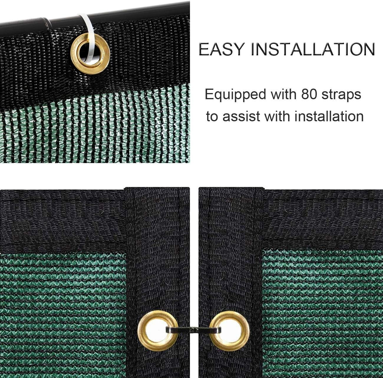 6ft x 50ft Green Fencing Shade Net with Durable Grommets for Easy Installation