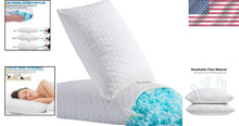 Load image into Gallery viewer, Cooling Adjustable King Size Memory Foam Pillows - Soft Support for All Sleepers