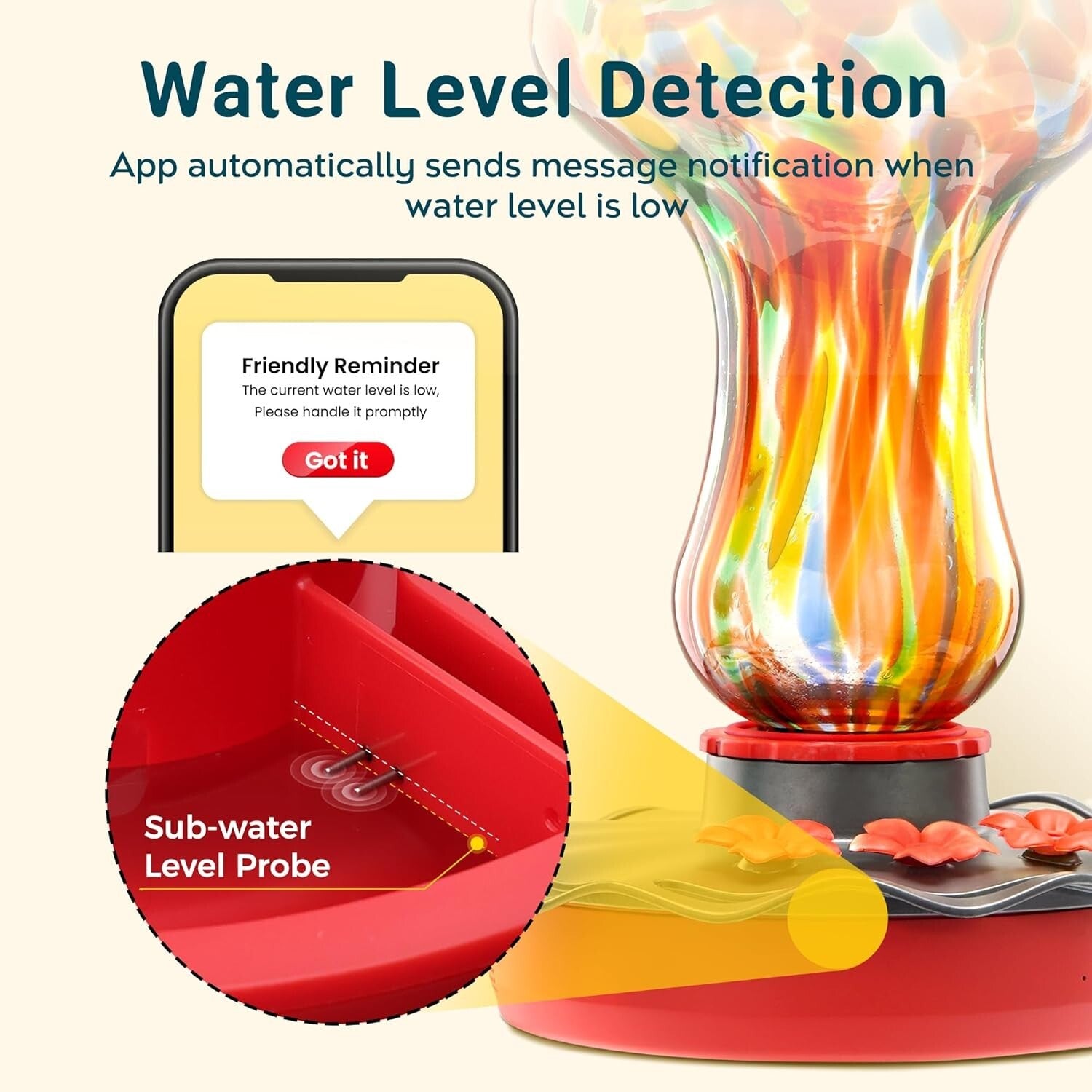 AI-Powered Hummingbird Feeder with Leakproof Design & Instant Alerts - 150° View