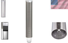 Load image into Gallery viewer, Sleek Stainless Steel Adjustable Cup Dispenser for Water Coolers – Fits 4-10oz