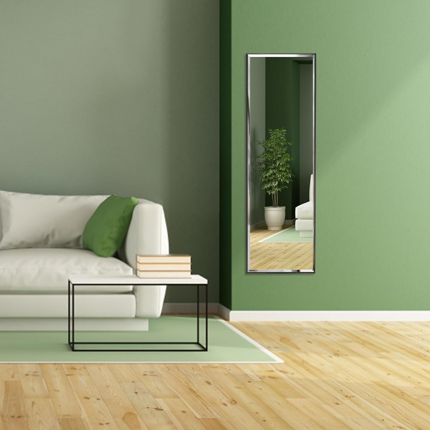 Elegant 14x48 Inch Full-Length Wall Mounted Mirror for Bedroom & Bathroom Decor