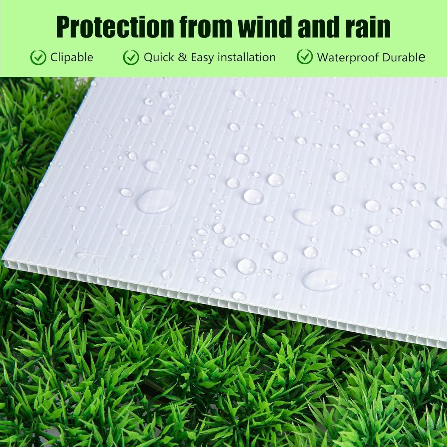 DIY Customizable Blank Yard Signs Kit with Metal Stakes - Weatherproof 10-Pack