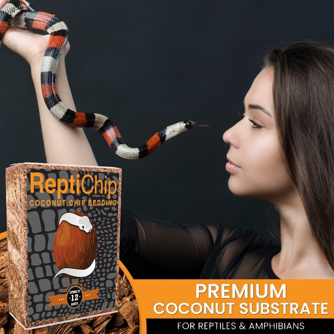 36 Quart Loose Coconut Chip Substrate for Healthy Snake and Tortoise Enclosures