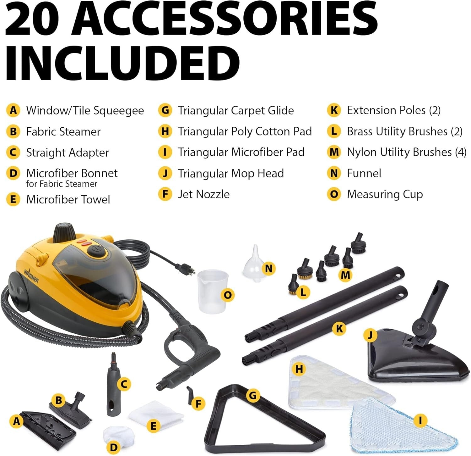 Spraytech Elite Steam Mop with 20 Accessories for Chemical-Free Home Cleaning