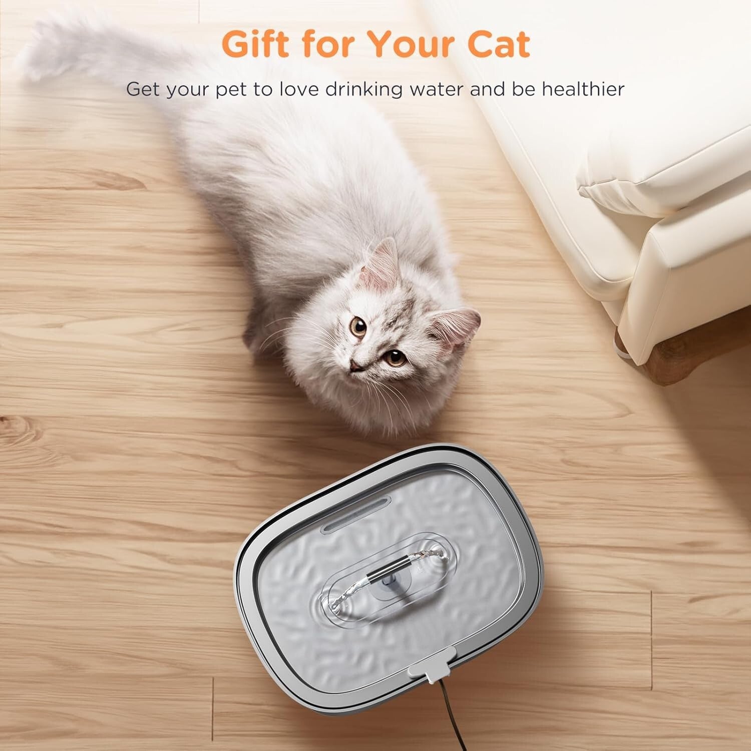 Pet Fountain Stainless Steel 3.2L: Quadruple Filtration & Clean Water Solution