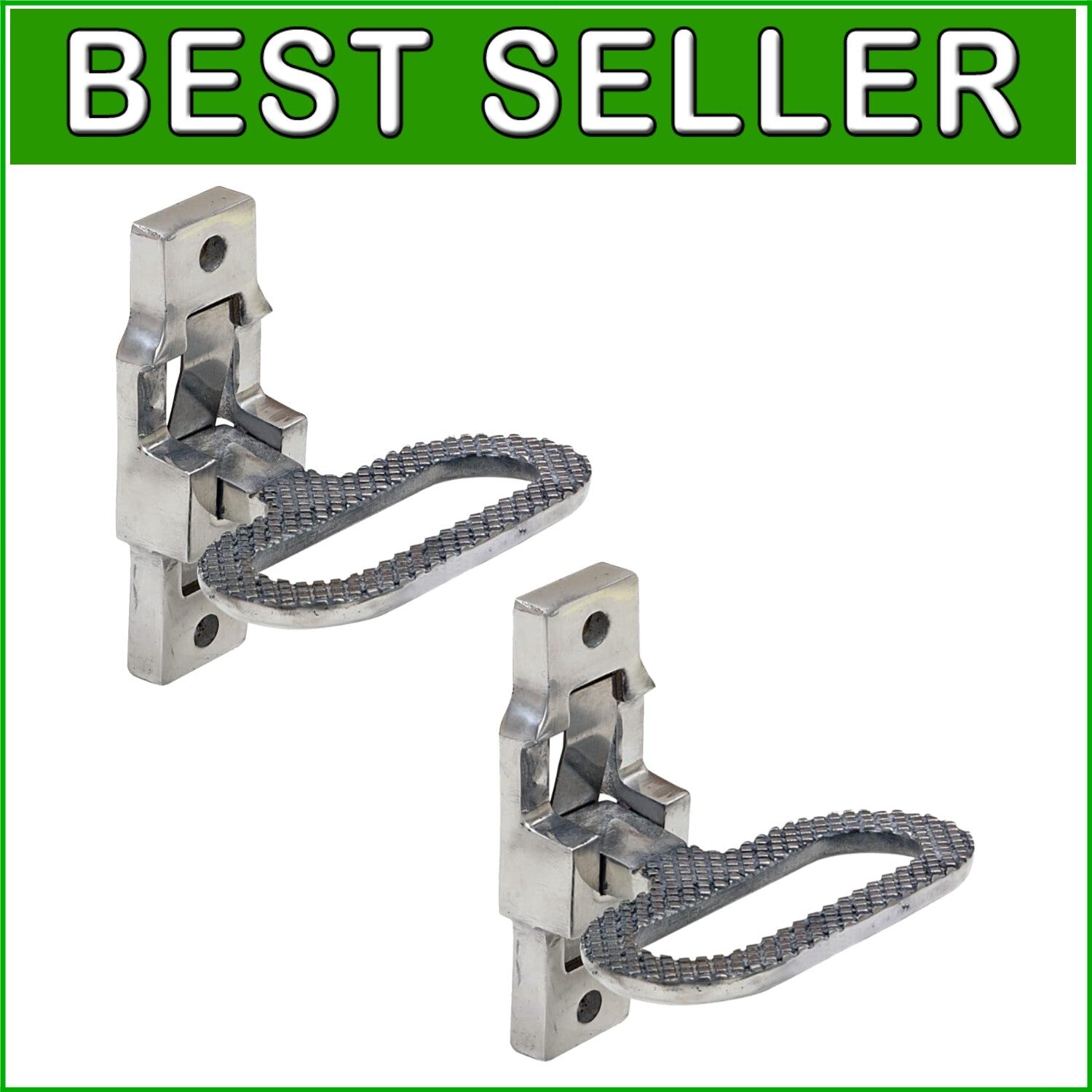 Durable Stainless Steel Folding Step with Safety Handle - 2 Pack for Vehicles