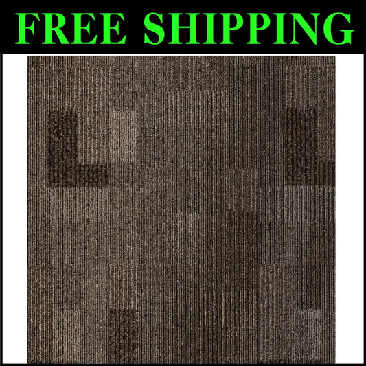 Eco-Friendly Berber Loop Carpet Tile (24"x24") - Stain Resistant, Kid-Friendly
