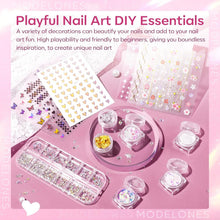 Load image into Gallery viewer, DIY Nail Art Essentials: 8 Rosy Poly Gel Colors &amp; 48W Lamp for Stunning Results