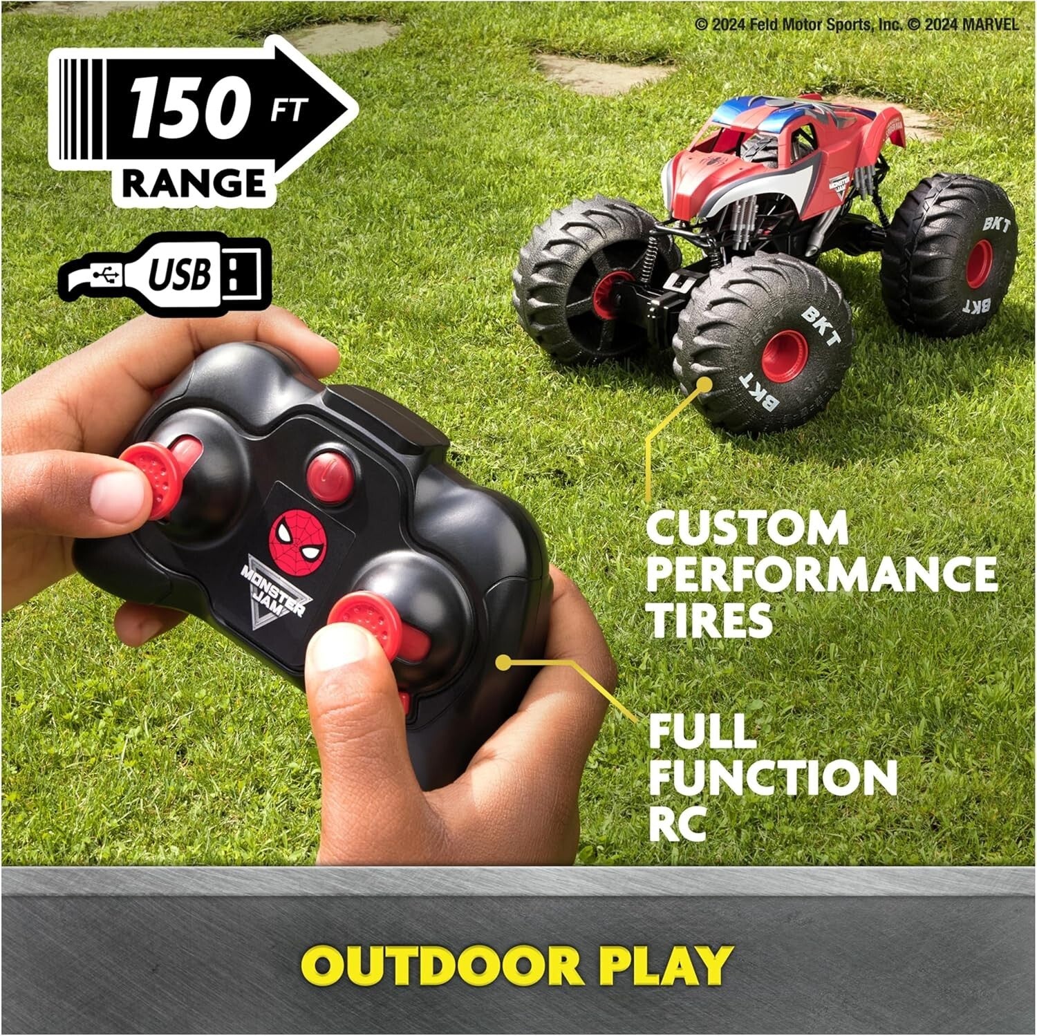 Epic Mega Spider-Man RC Truck - 2ft, Remote Control, Perfect Holiday Gift!