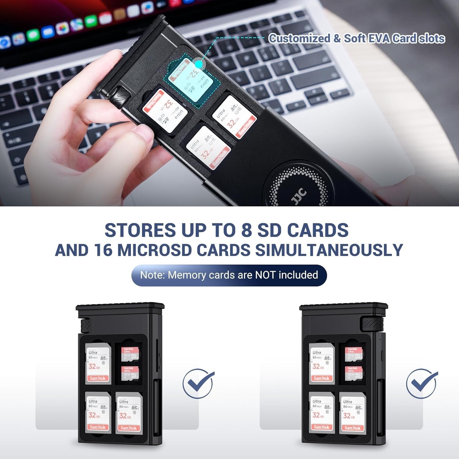 Load image into Gallery viewer, All-in-One SD/TF Card Reader with USB C Cable & Multi Adapter for Travel - Gray