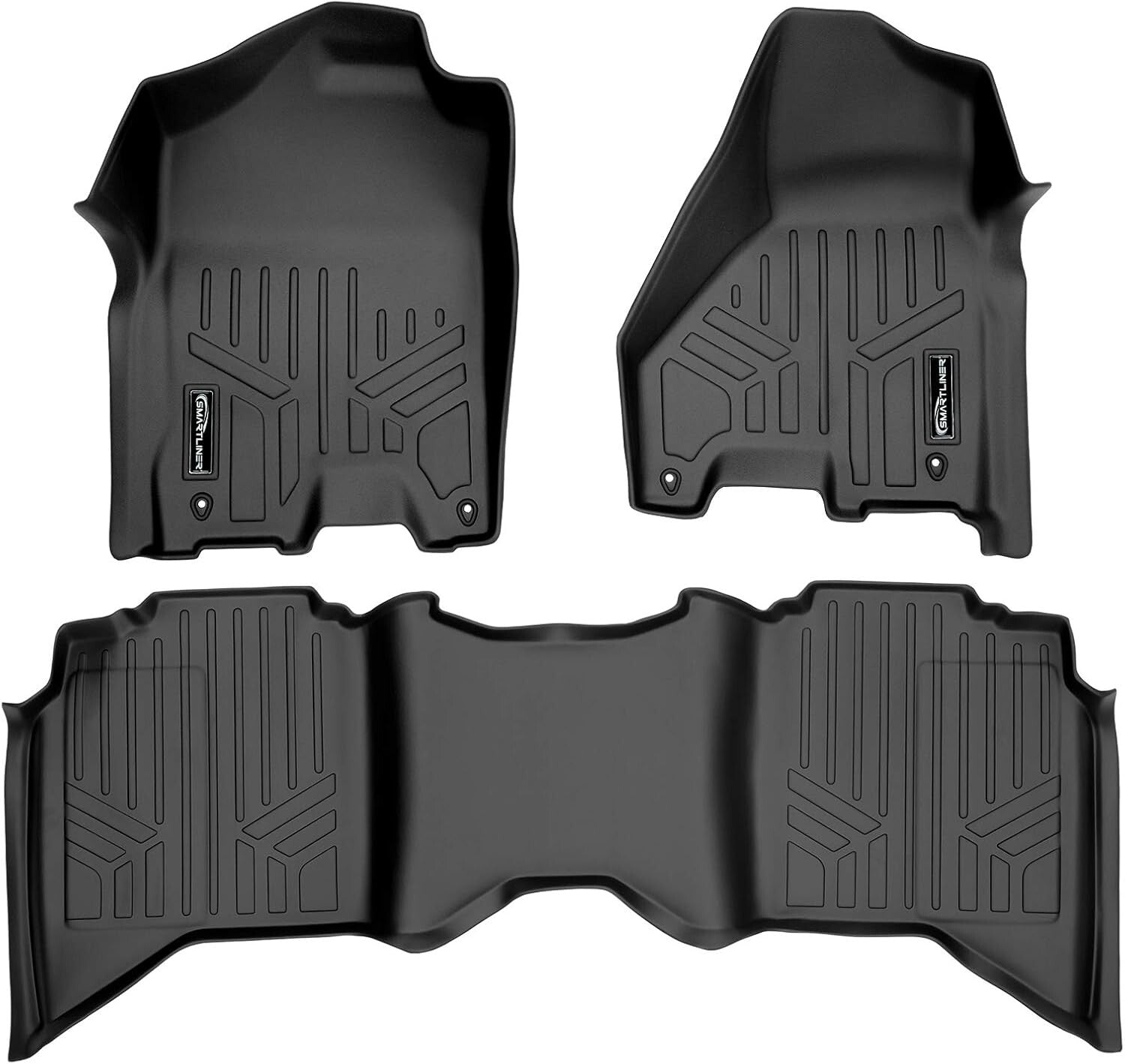Raised Lip Floor Liners for 2012-2018 RAM Crew Cab - Durable All-Weather Design