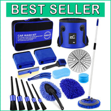 Load image into Gallery viewer, Ultimate 21-Piece Car Cleaning Kit with Non-Slip 62" Brush - Ideal Gift