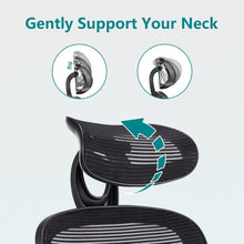 Load image into Gallery viewer, Ergonomic High-Back Office Chair with Lumbar Support and Flip-Up Armrests, Black