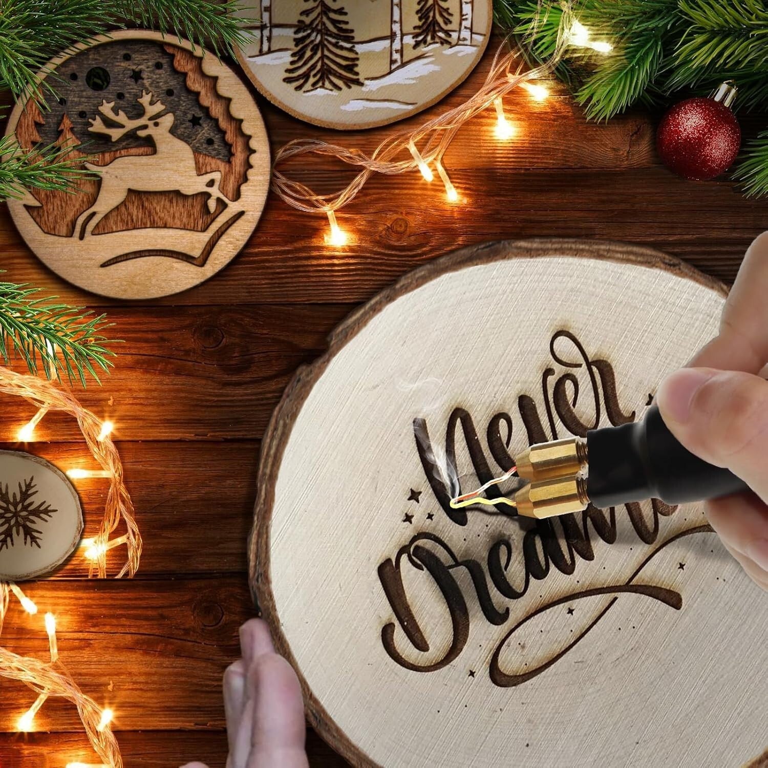 Complete Professional Wood Burning Set: 60W Tool with 20 Specialty Tips