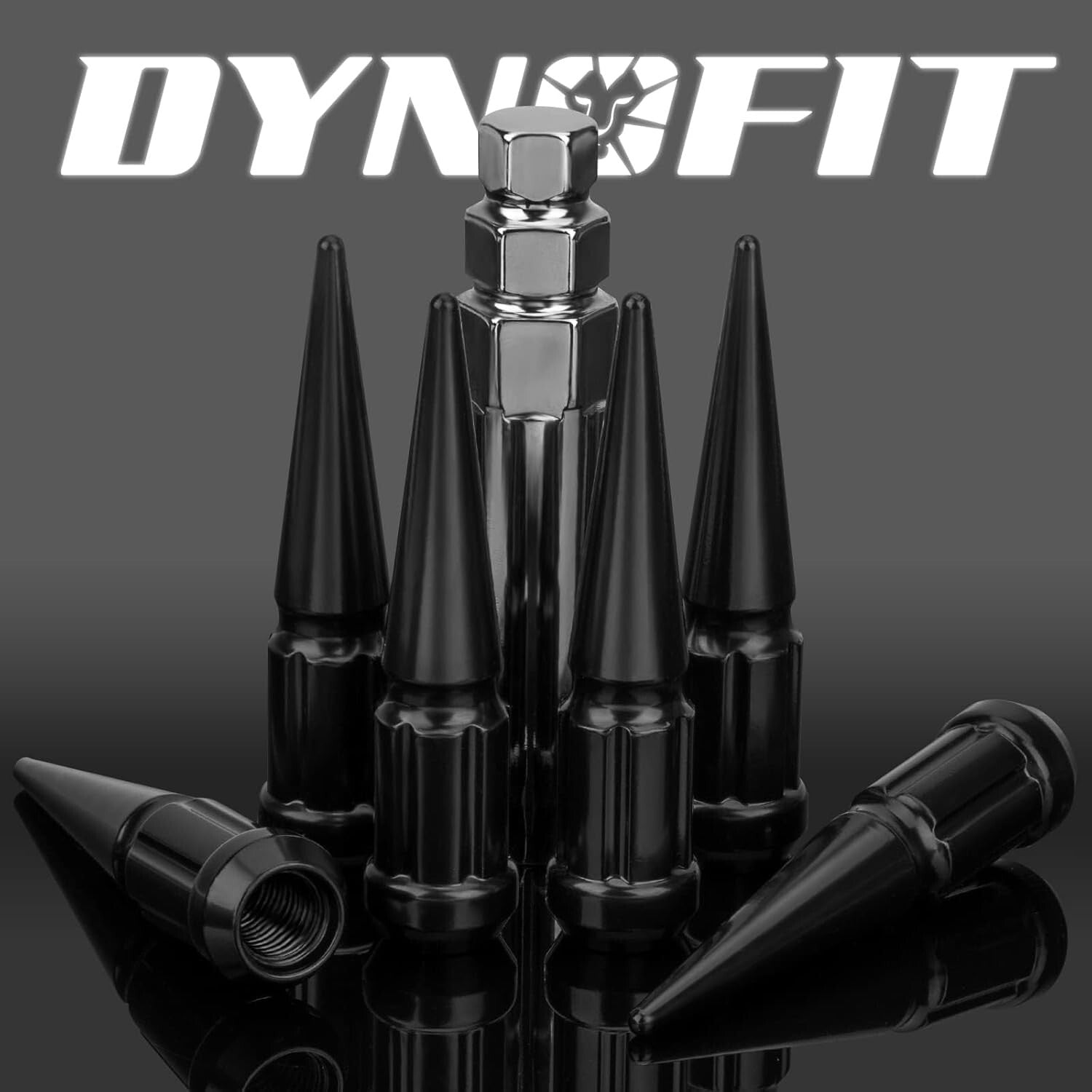 Durable 12x1.5 Wheel Spike Lug Nuts - 3.35” Closed End with Premium Steel Finish