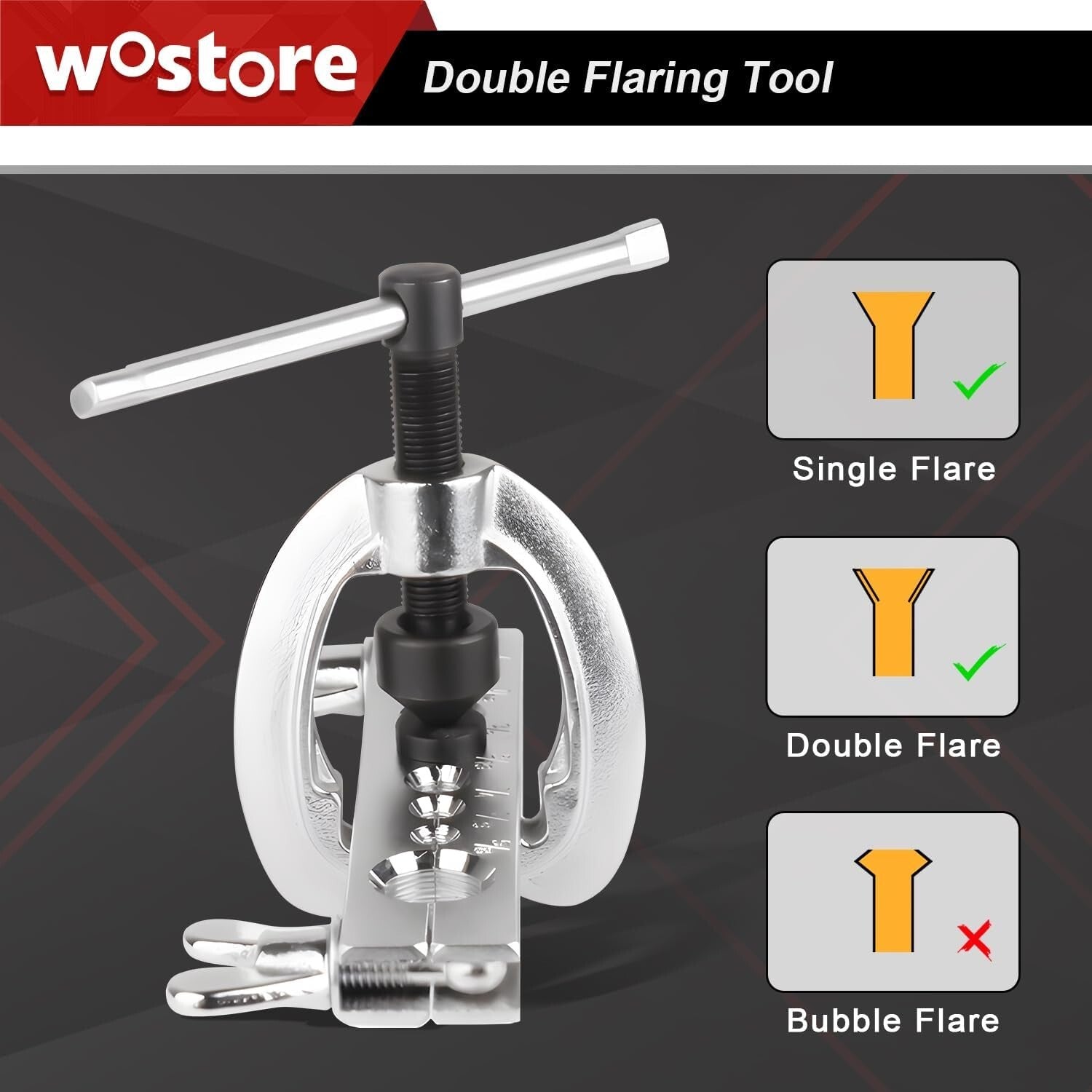 All-in-One Double Flaring Tool and Tube Bender Kit with 7 Adapters for Precision