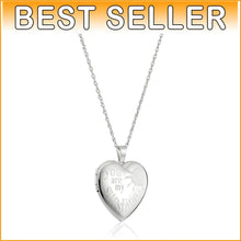 Load image into Gallery viewer, Timeless 18" Sterling Silver Heart Locket with 'You Are My Sunshine' Engraving