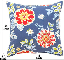 Load image into Gallery viewer, Vibrant 2-Pack 18-Inch Water-Resistant Floral Pillows for Cozy Outdoor Living