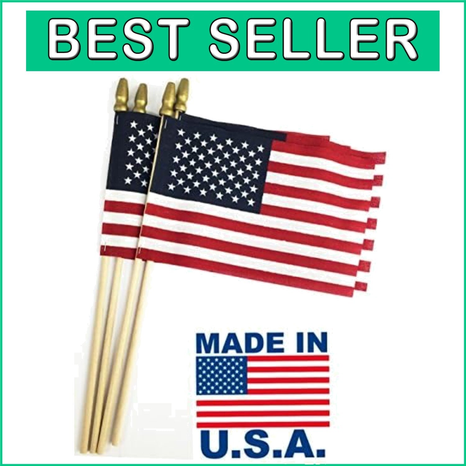 Lightweight 24-Pack of Handheld American Flags for Celebrations & Memorials