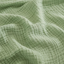 Load image into Gallery viewer, Generous Size Cotton Throw Blanket - Stylish Sage Green for Modern Living Spaces