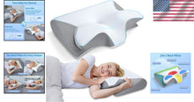 Load image into Gallery viewer, Comfortable Memory Foam Pillow with Ergonomic Design for Side &amp; Back Sleepers