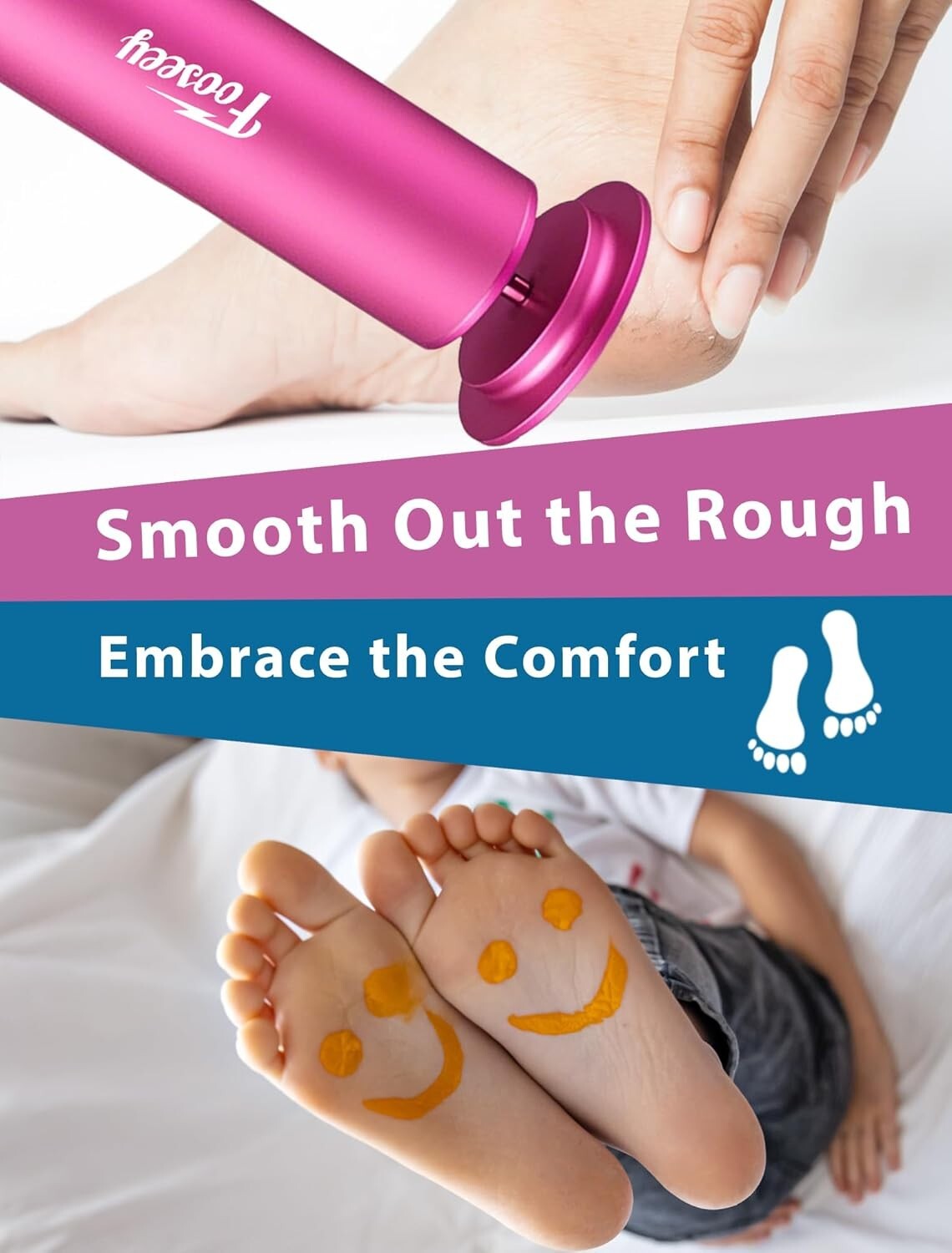 Electric Foot File with 60 Sandpaper Discs - Adjustable Speed Callus Remover