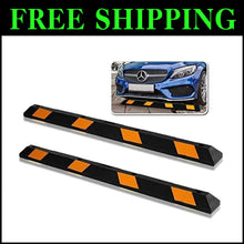 Load image into Gallery viewer, Heavy-Duty Parking Guide with Reflective Tape – 72” Rubber Car and Truck Stop