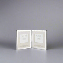 Load image into Gallery viewer, Velvet-Backed Silver Plated Double Picture Frame - 8 x 10, Ideal Gift Option