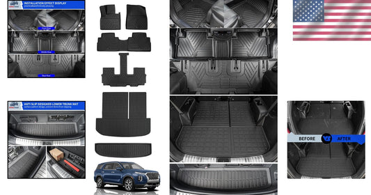Durable Cargo Mat Set for 2020-2025 Hyundai Palisade – Easy Installation
