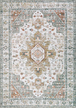 Load image into Gallery viewer, Machine Washable Area Rug 5' x 7' - Non-Slip Vintage Floral Carpet for Any Room