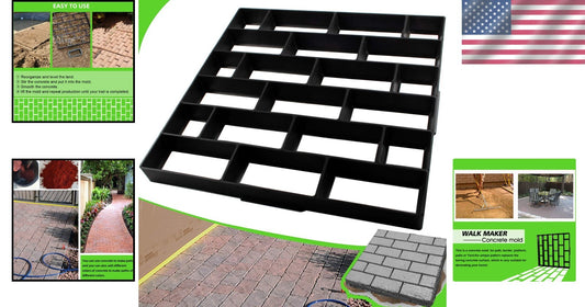 Lightweight Reusable Concrete Mold for Elegant Garden Pathways - 19.7" Square