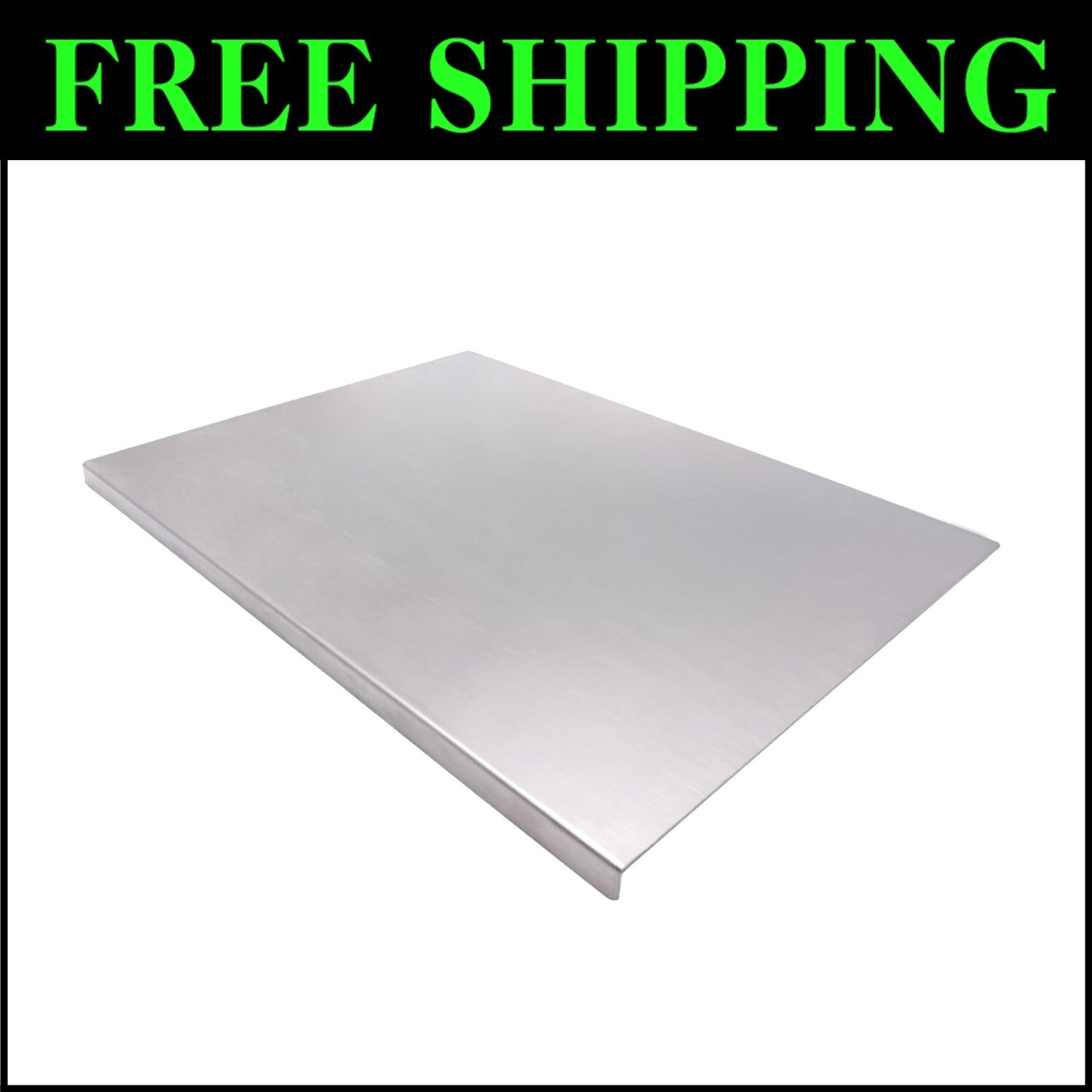 Durable Large Stainless Steel Cutting Board with Non-Slip Pads - 19.7 x 15.7 in
