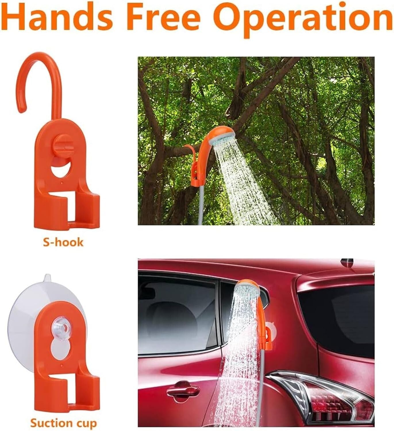 Portable Camp Shower with Rechargeable Battery - Ideal for Outdoor Adventures