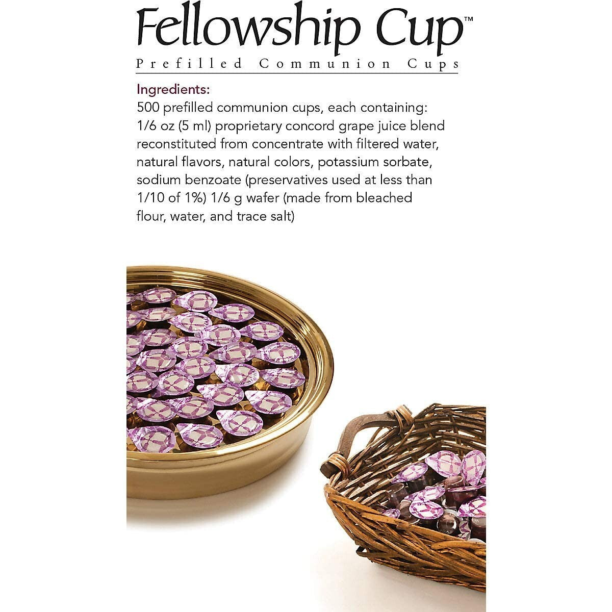 Convenient Pre-Filled Fellowship Cups with 100% Concord Grape Juice - 500 Count