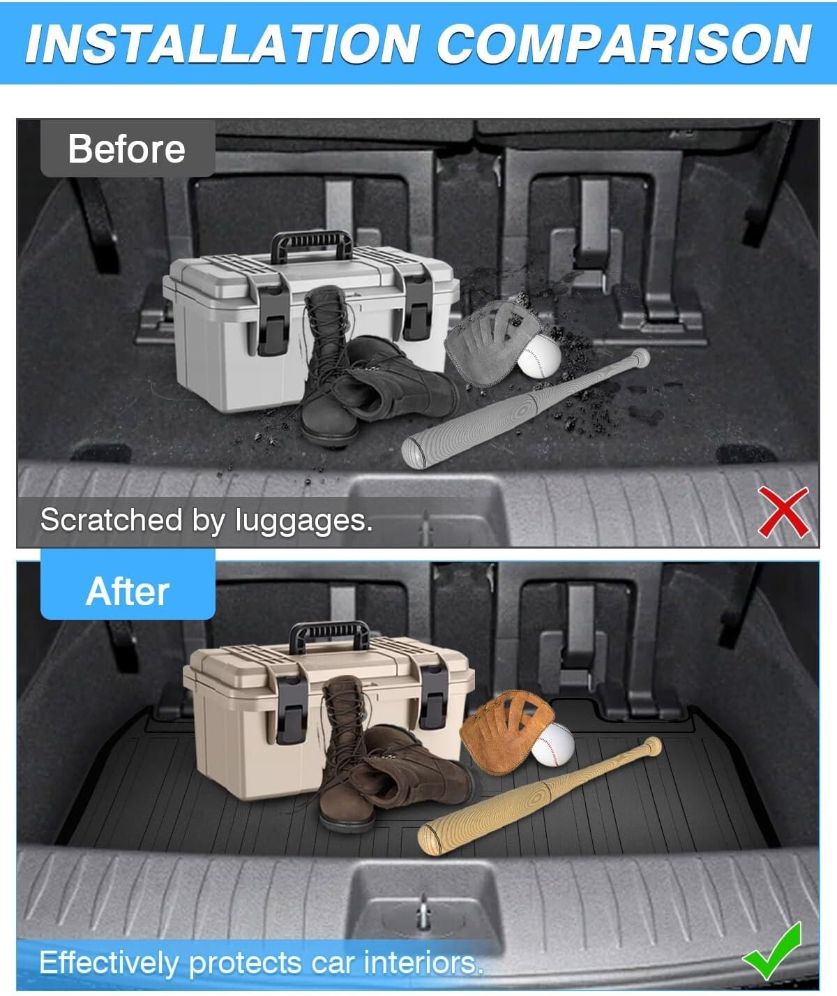 Custom-Fit Trunk Liner for Kia Carnival (2022-2025) - Water-Resistant & Non-Slip