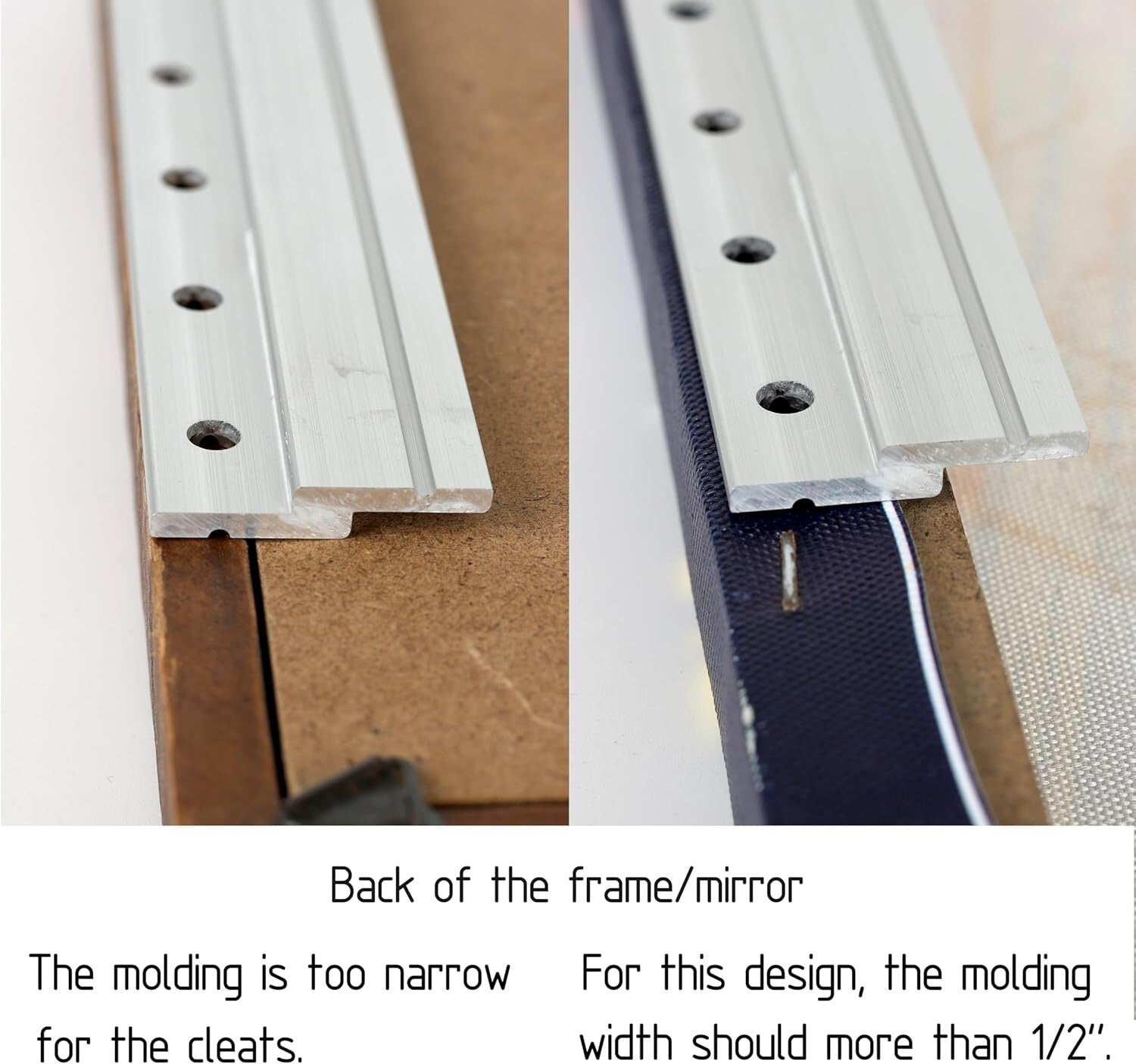 Complete 18" Picture Hanger System with Interlocking Brackets - 180 lbs Capacity