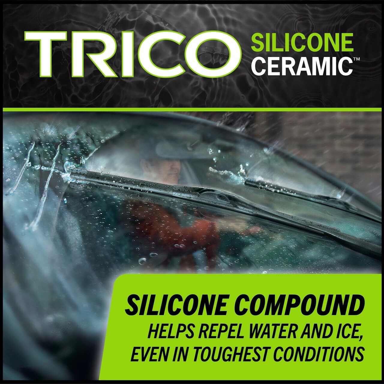 Ceramic Coated Wiper Blades 22" & 20" for Clear Vision - Automotive Pack of 2