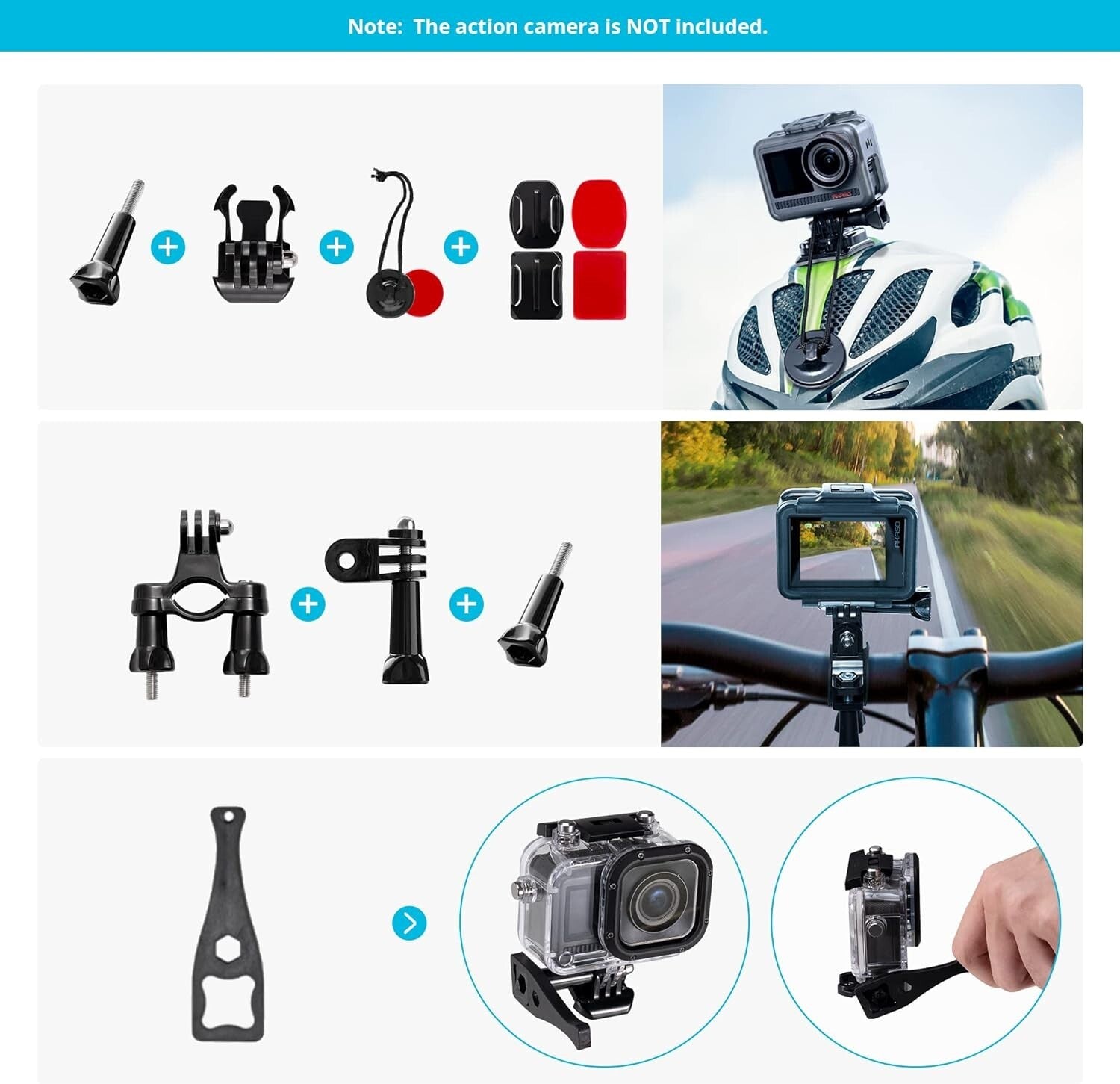 60 in 1 Action Camera Accessories Kit for GoPro Hero & More - All-in-One Solu...