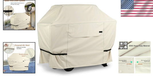 Premium 600D Heavy Duty BBQ Grill Cover 68” - Fits Weber, Nexgrill, Char-Broil